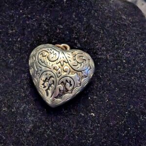 Sterling Silver Heart Pendant - Intricate Filigree #48